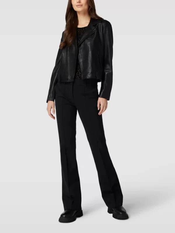 THE KOOPLES Lederjacke Mit Reverskragen – Schwarz 1