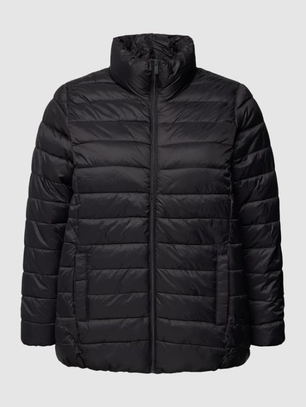 KAFFE Curve PLUS SIZE Steppjacke Mit Stehkragen Modell ‘KCLORANA’ – Schwarz 3