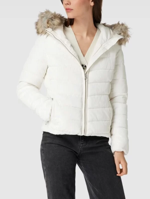 Only Steppjacke Mit Kunstpelzkragen Modell ‘ELLAN’ – Offwhite 5